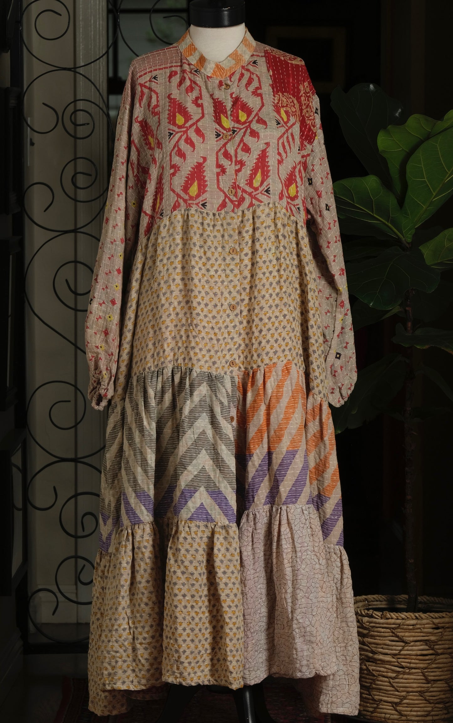 Majestic Duster Dress inTribal Zig Zag