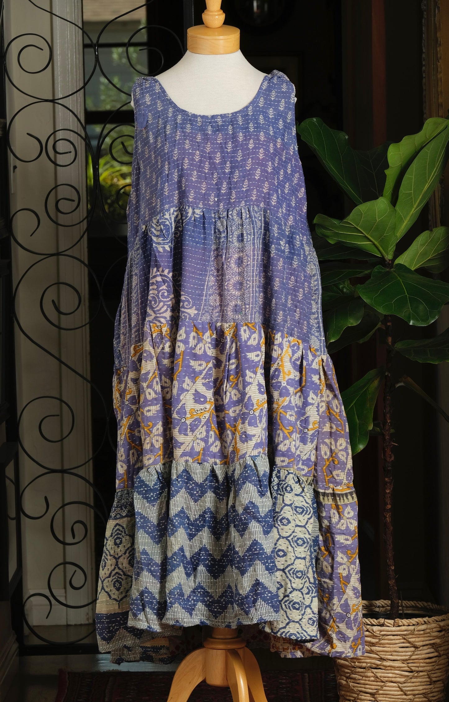Kantha Celestial Maxi in Periwinkle Tulip