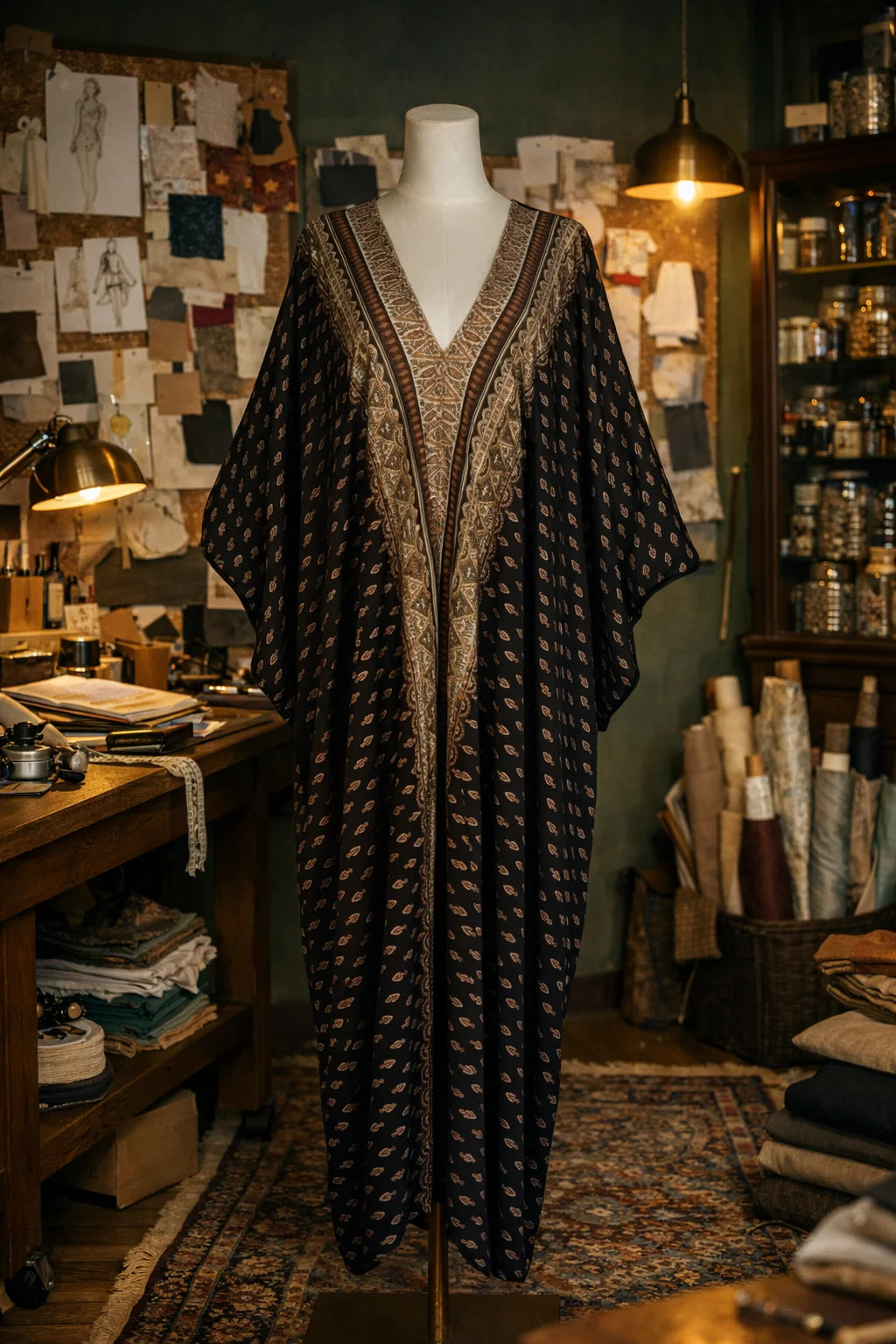 Terrance Border Caftan by Jennafer Grace