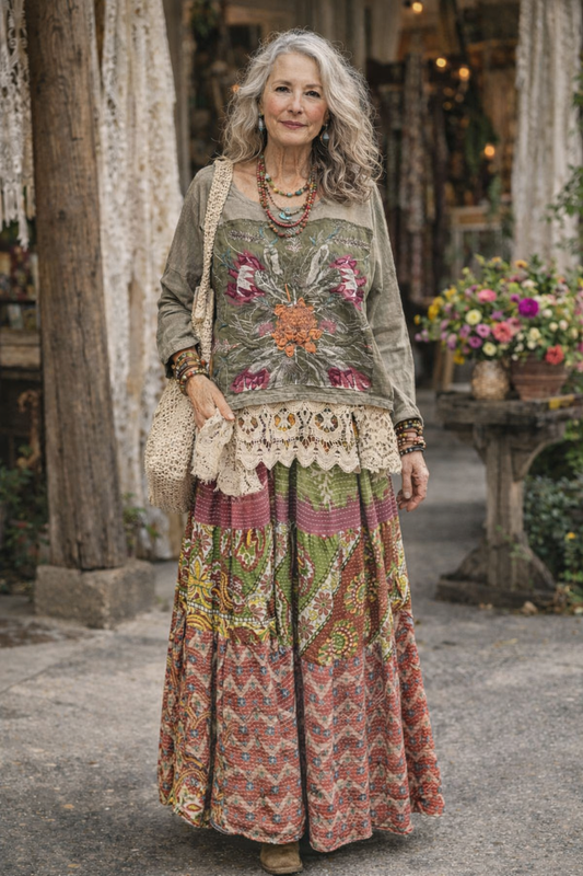 Pocket Pant in Terracotta Garden