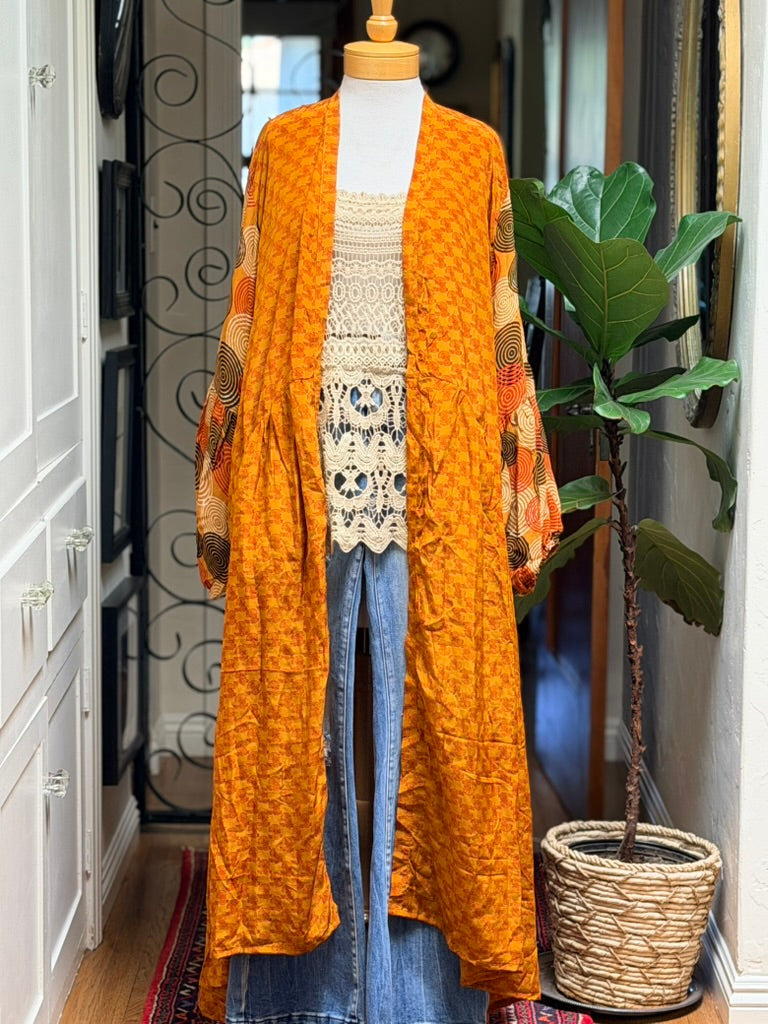 Evermore Duster in Hypnotic Saffron