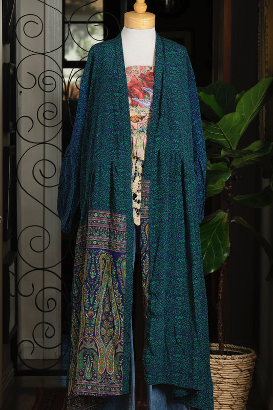 Evermore Duster in Royal Paisley