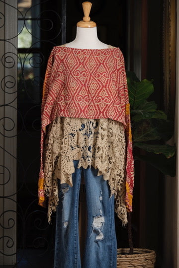 Crop Top in Red Illusion