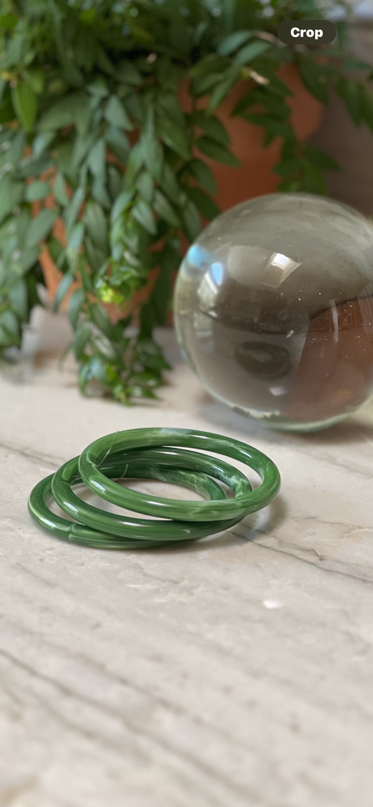 Stacking Bracelet Set in Green