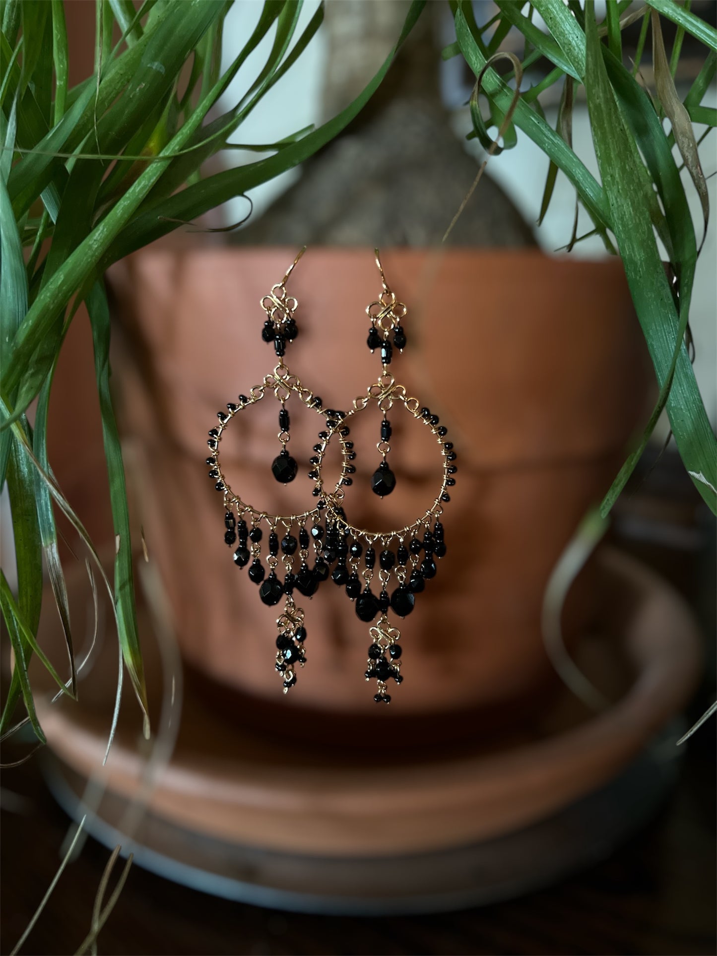 Delicate Black Earrings