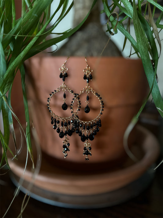 Delicate Black Earrings