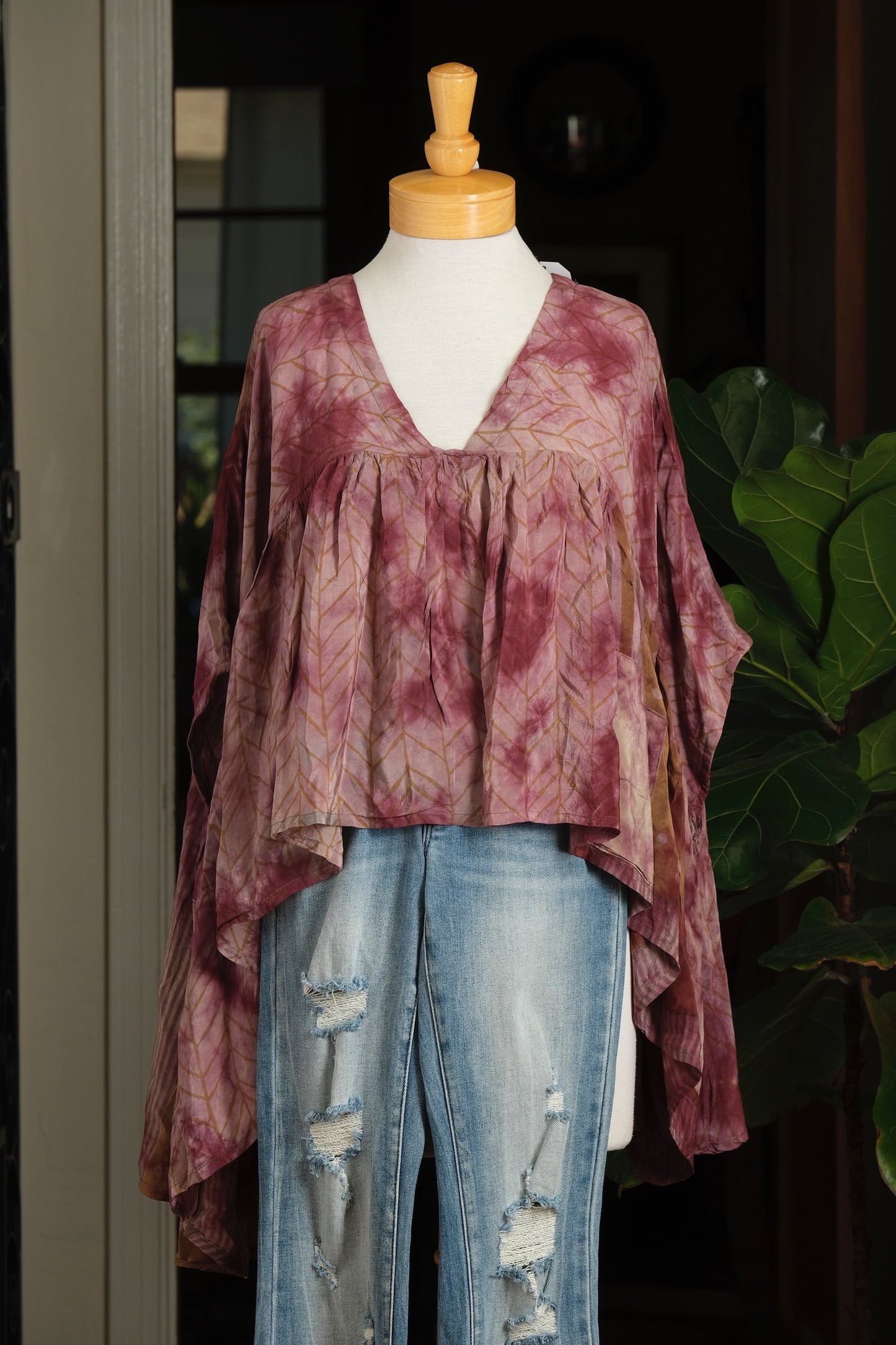 Gold Dust Crop Top in Wild Rose