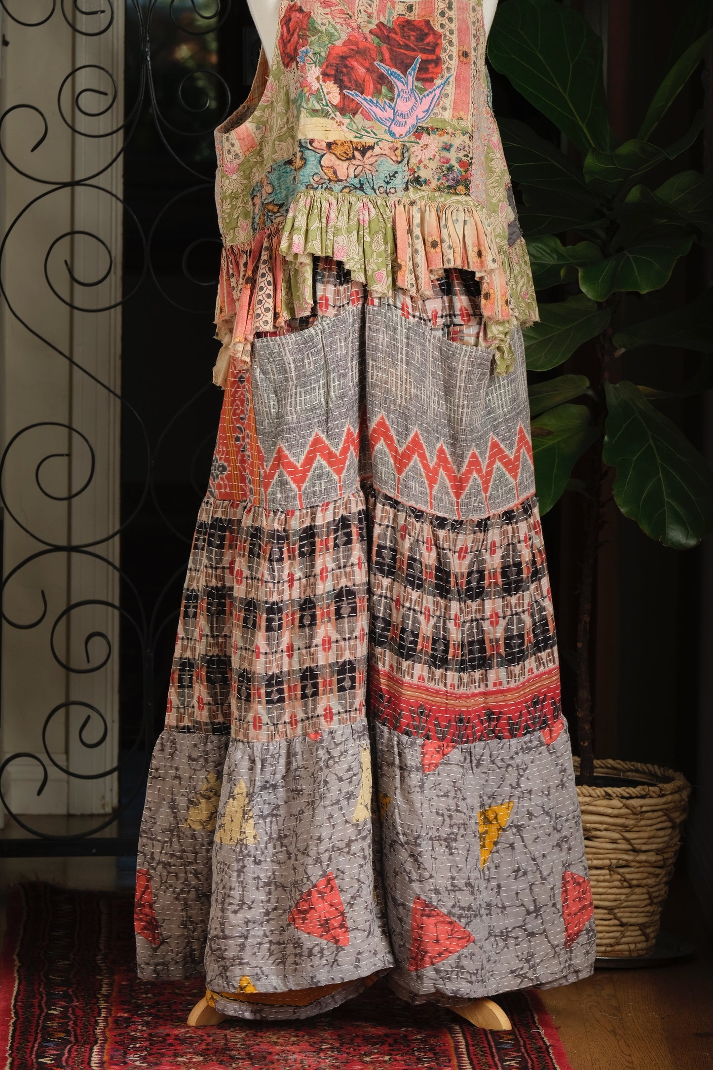 Pocket Pant in Zigzag Grey