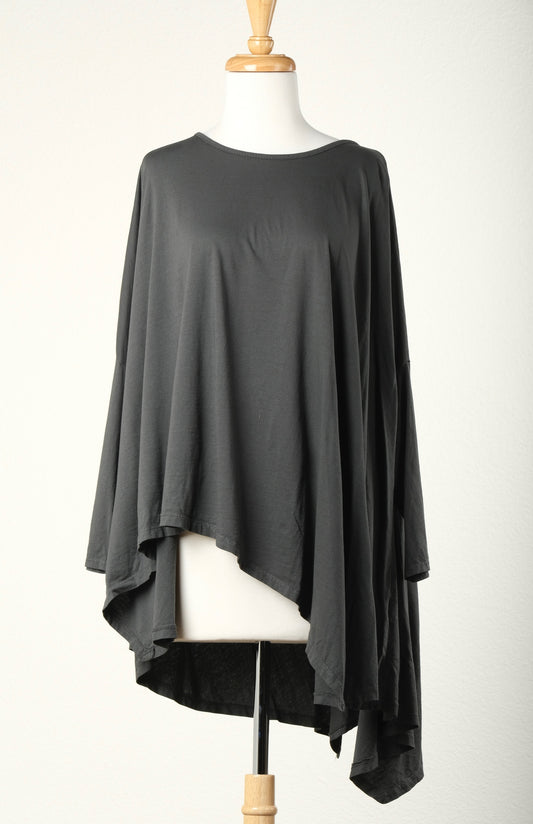 High Low T Shirt in Grey