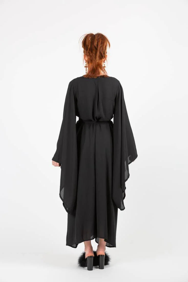 Black Solid Kimono by Jennafer Grace