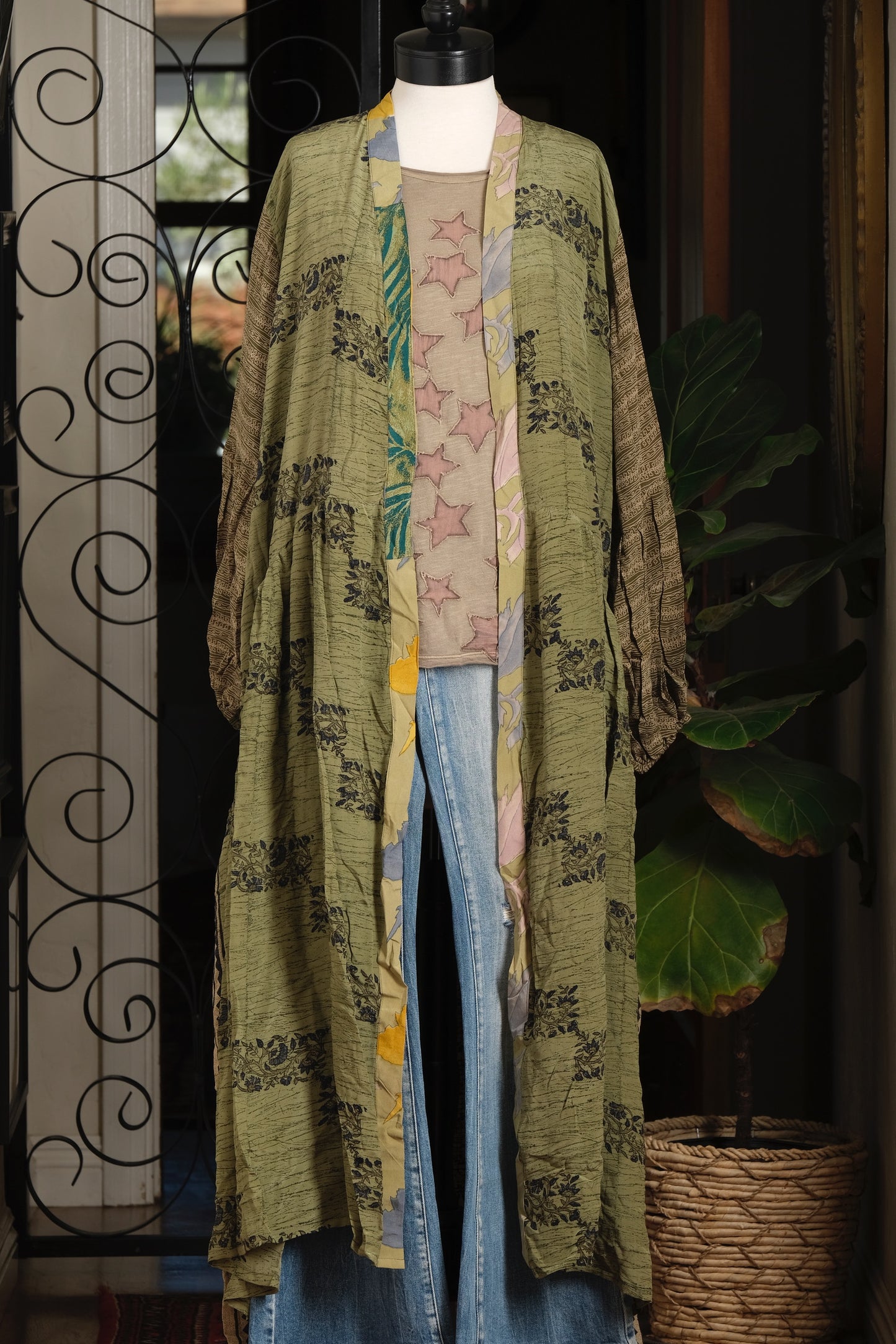 Evermore Duster in Green Mirage