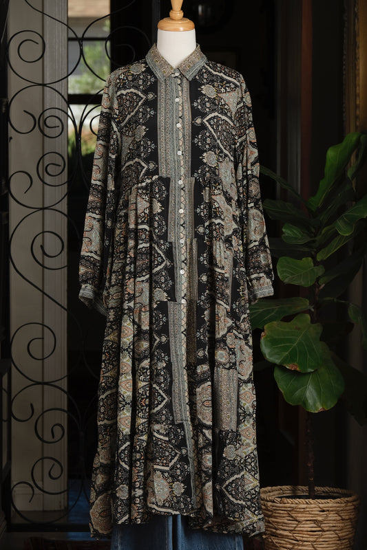 Tate Dress in Midnight Jade