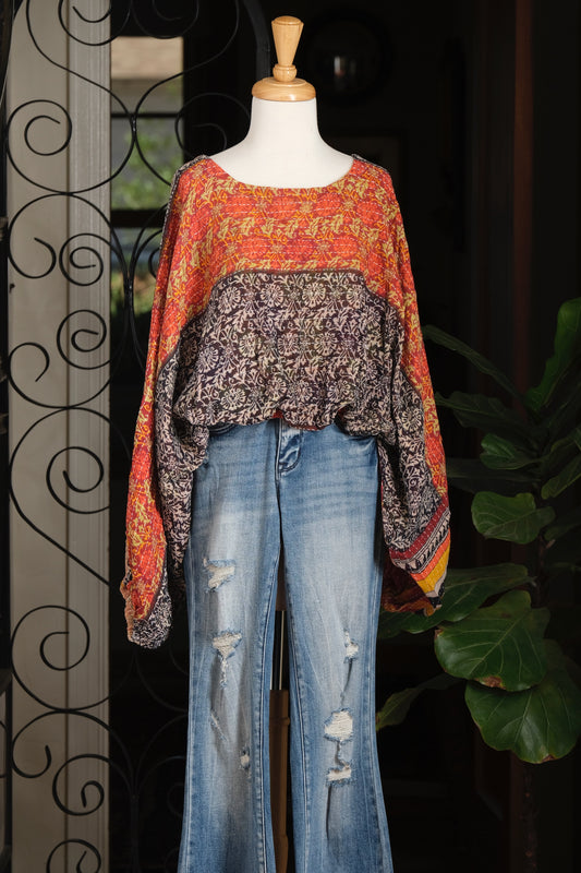 Gathering Top in Filigree Coco