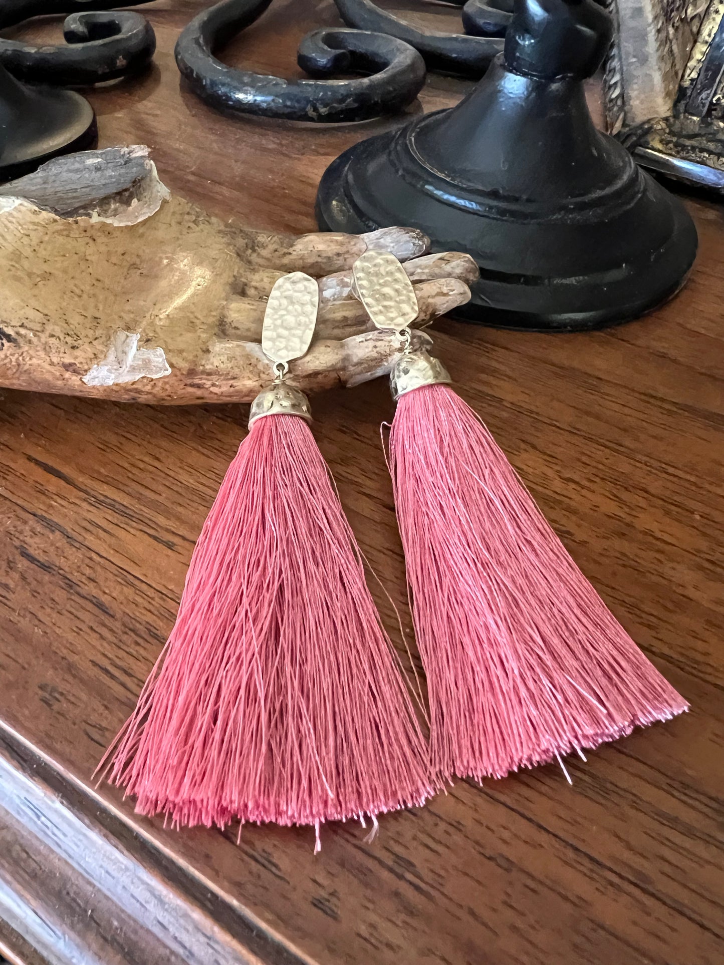 Valerie’s Antique Rose Tassel Earring