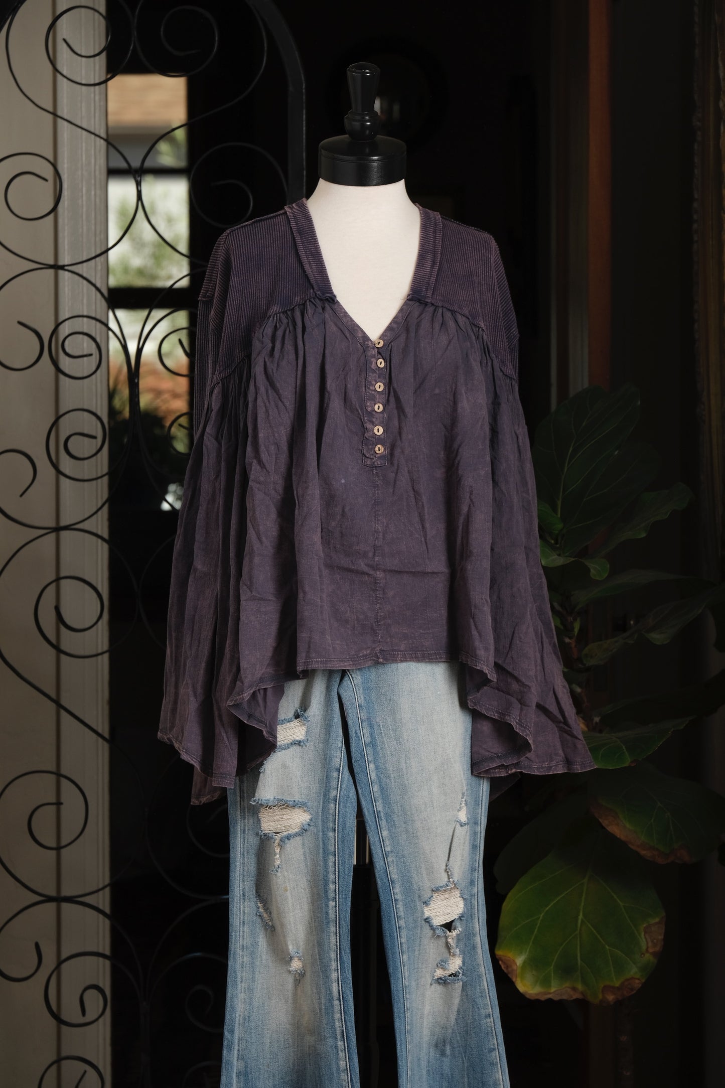Flare Top in Plum
