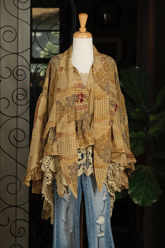 Ruffled Gypsy Top in Dashing Flower