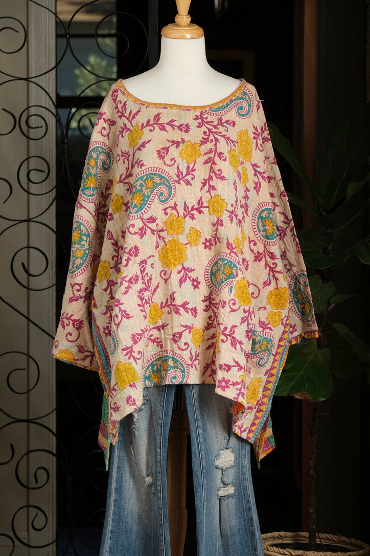 Kantha Dream Pullover in Golden Rose