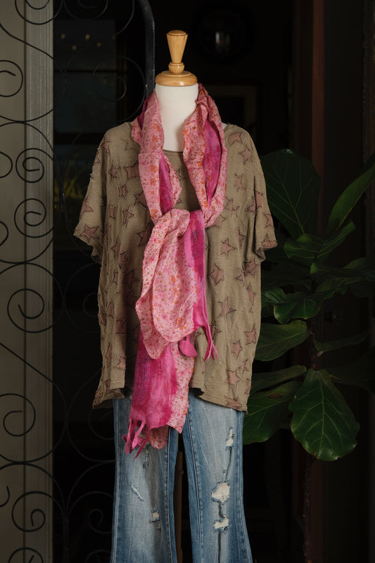 Lotus Scarf in Pink River