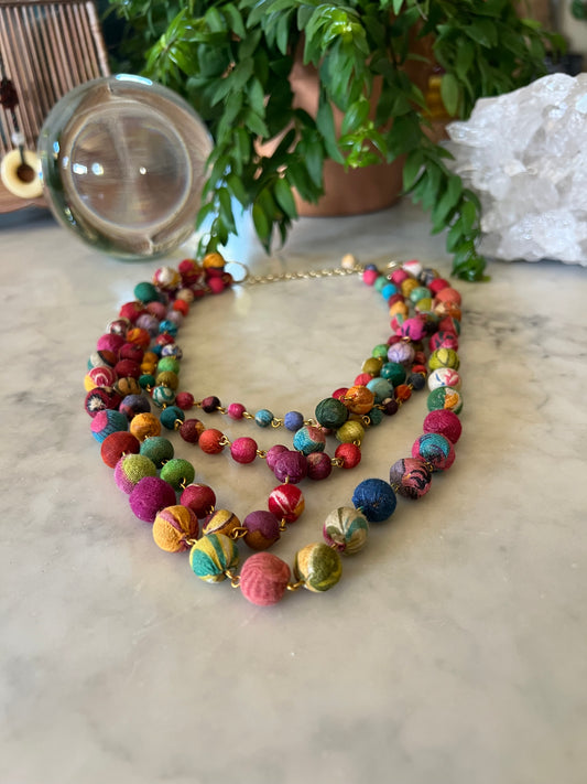 Rosary Sari Necklace