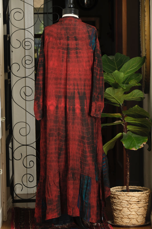 Lotus Duster Dress in Blue Slice