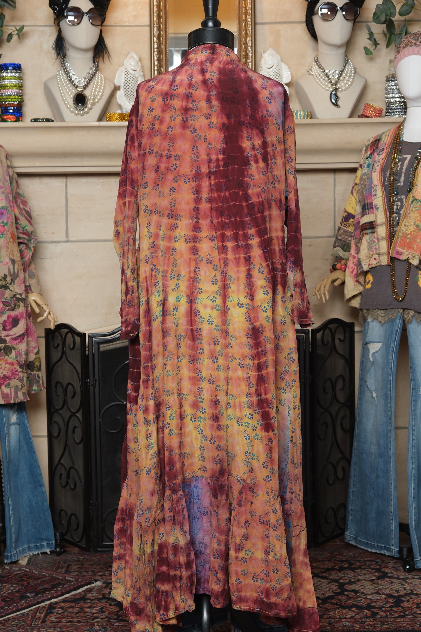 Lotus Duster Dress in Blue Clover