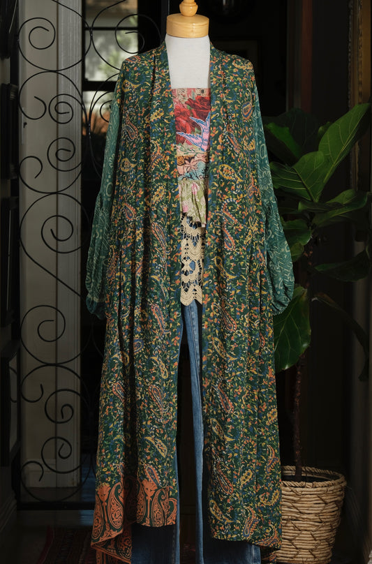 Evermore Duster in Spring Green