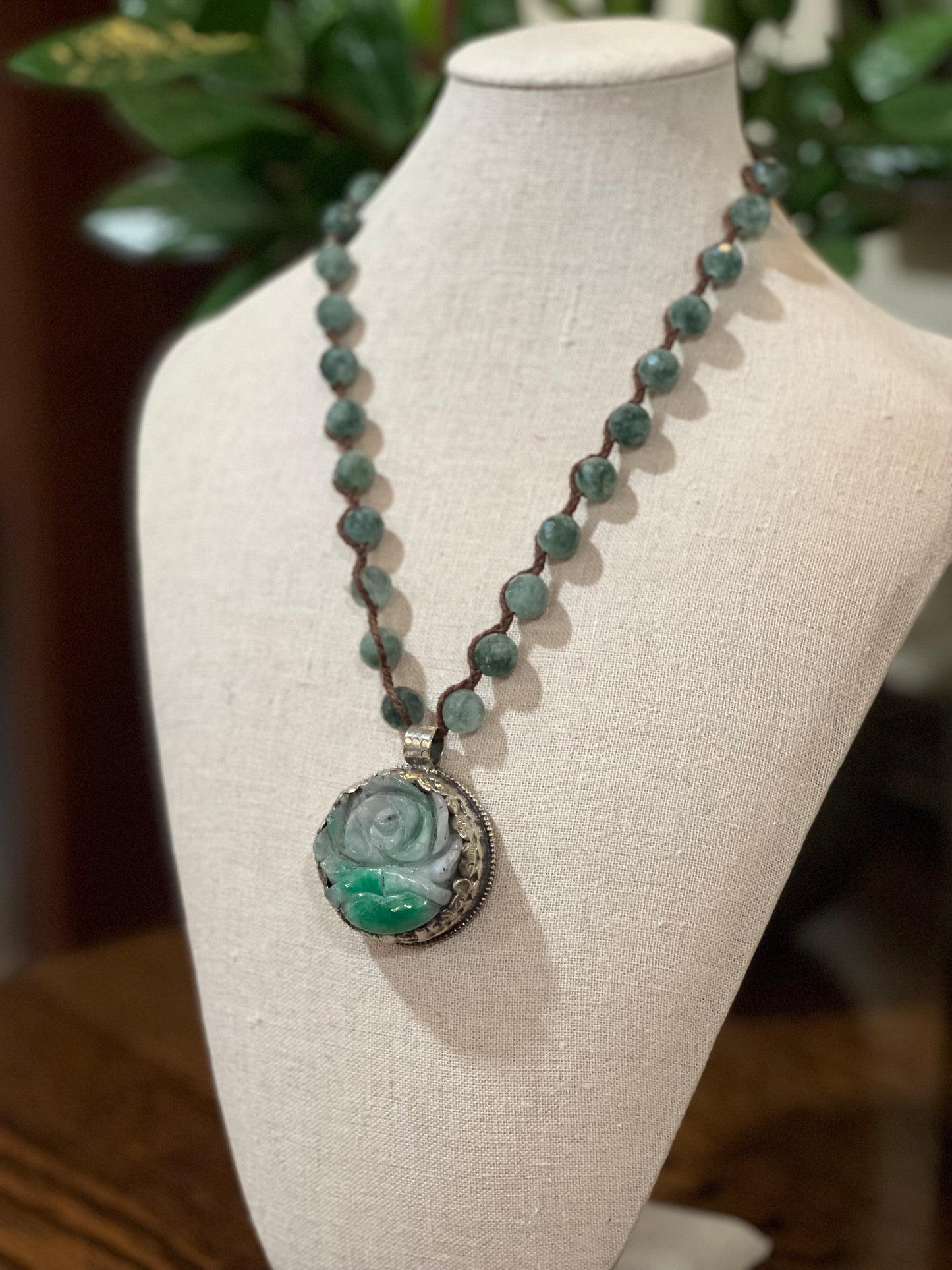 Jade Rose Necklace 1643