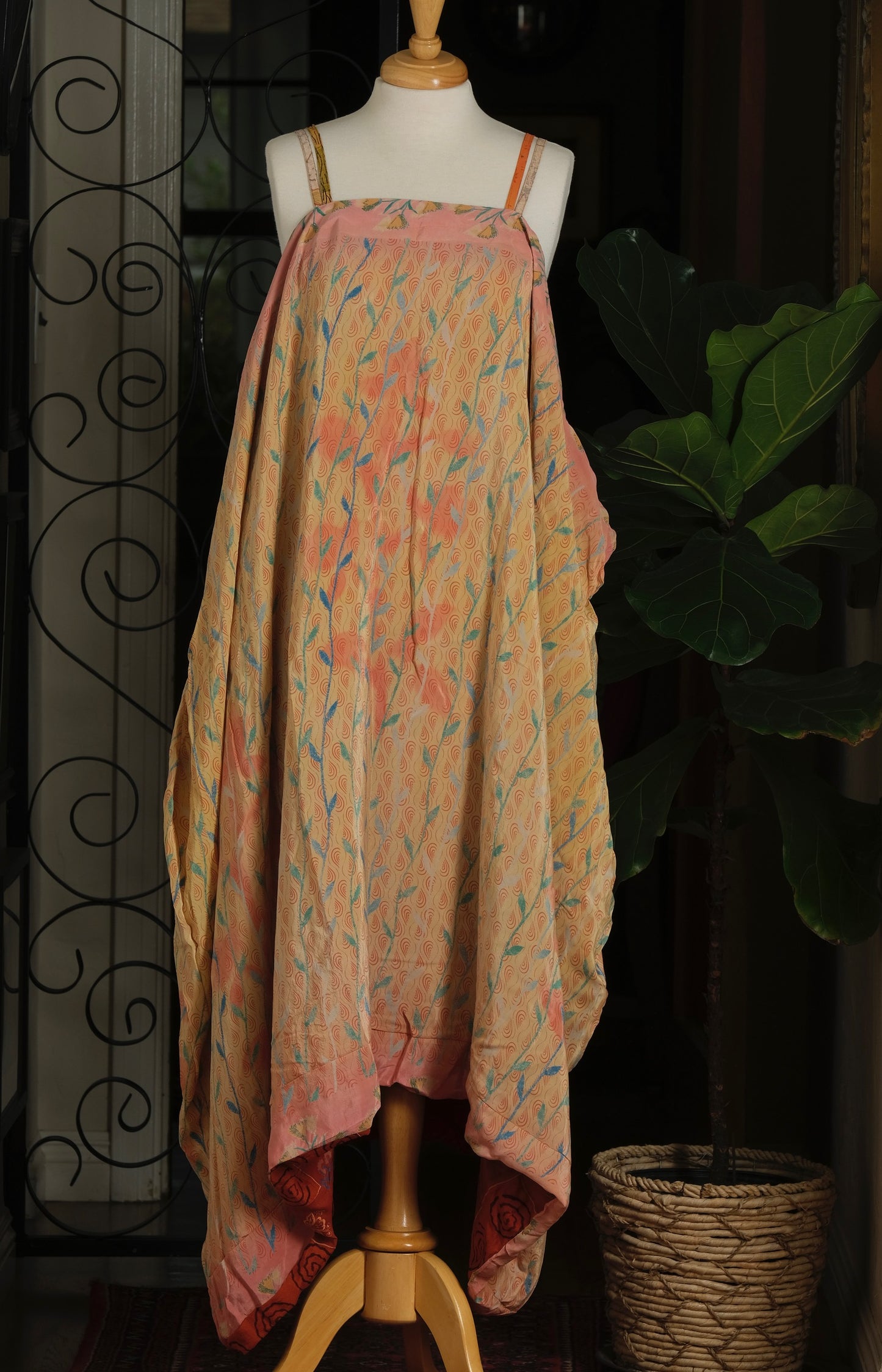 Shine Maxi Dress in Peach Garden