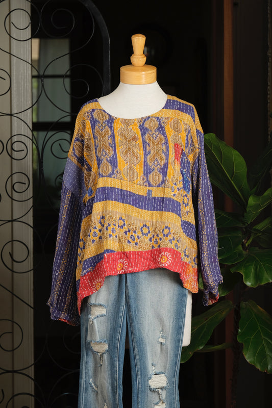 Wander Top in Golden Blue Horizon