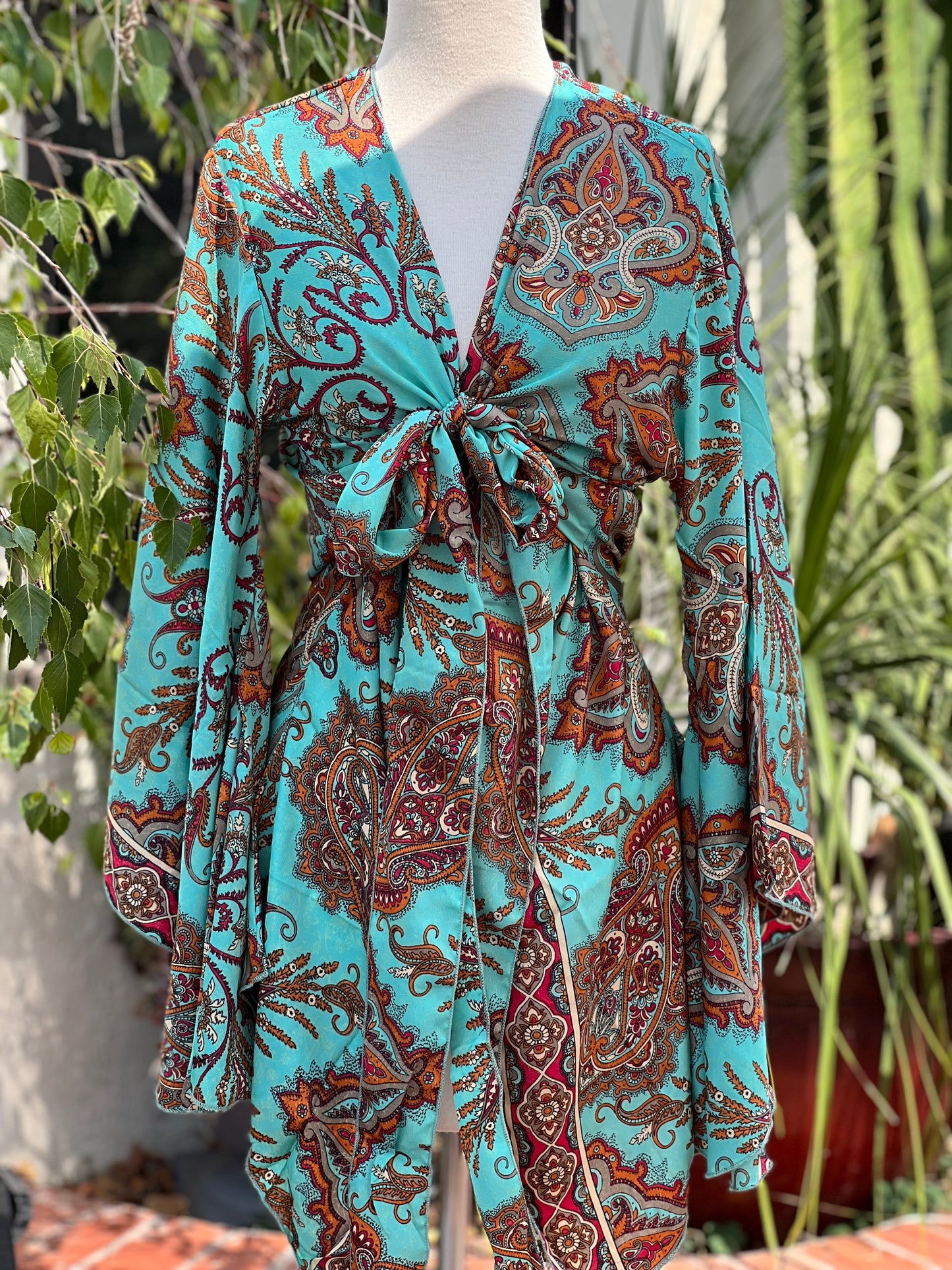 Angel Tie Top in Turquoise Dream