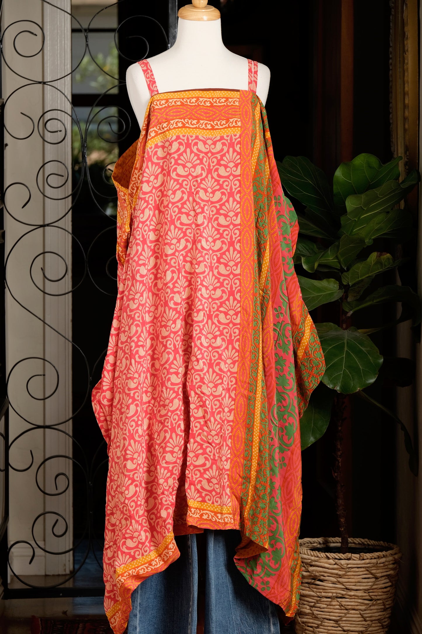 Shine Maxi Dress in Coral Flourish