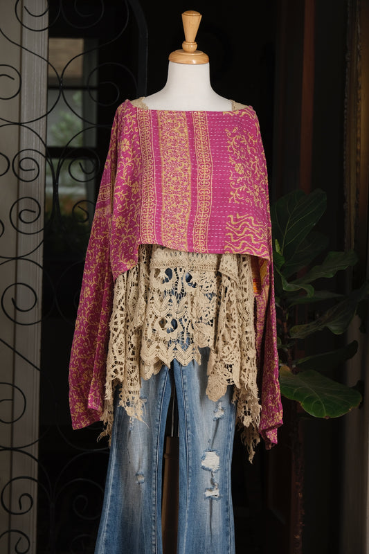 Crop Top in Pinkest Flower