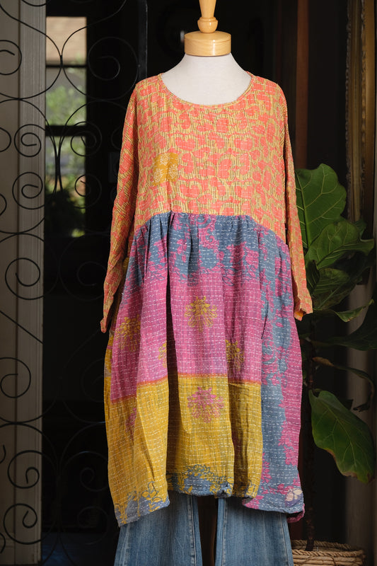 Midi Dress in Sweet Roses