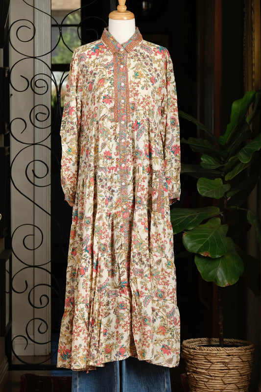 The Tate Dress in Gold Kissed Ivory