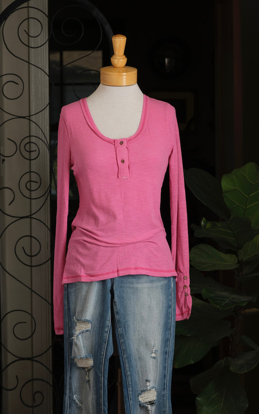 Layering T in Think Pink