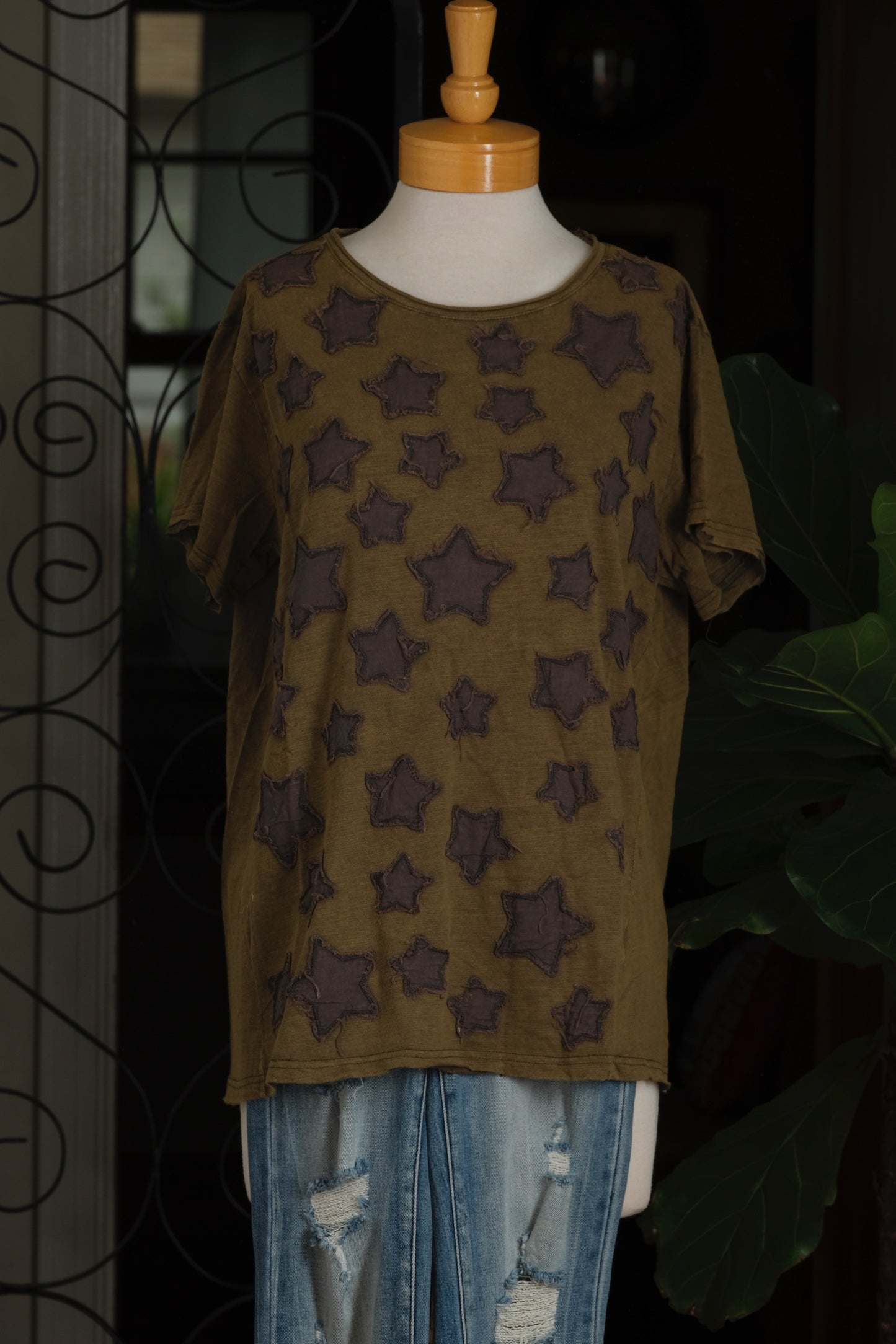 Star T Shirt in Olive