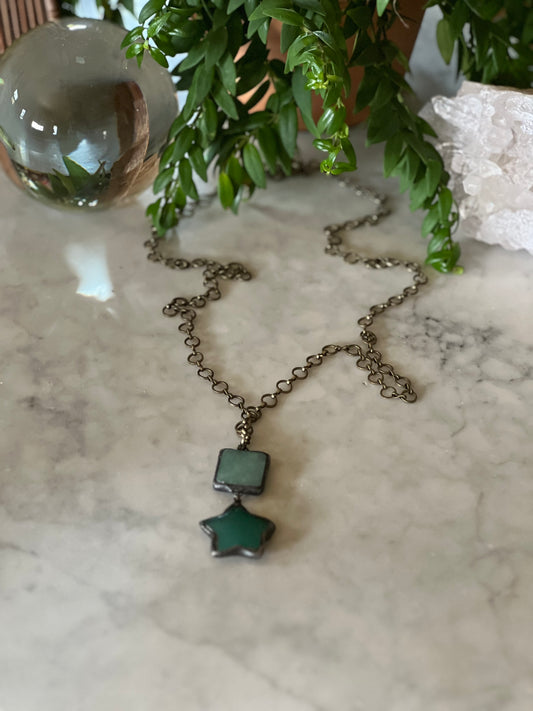 Blue Star Layering Necklace