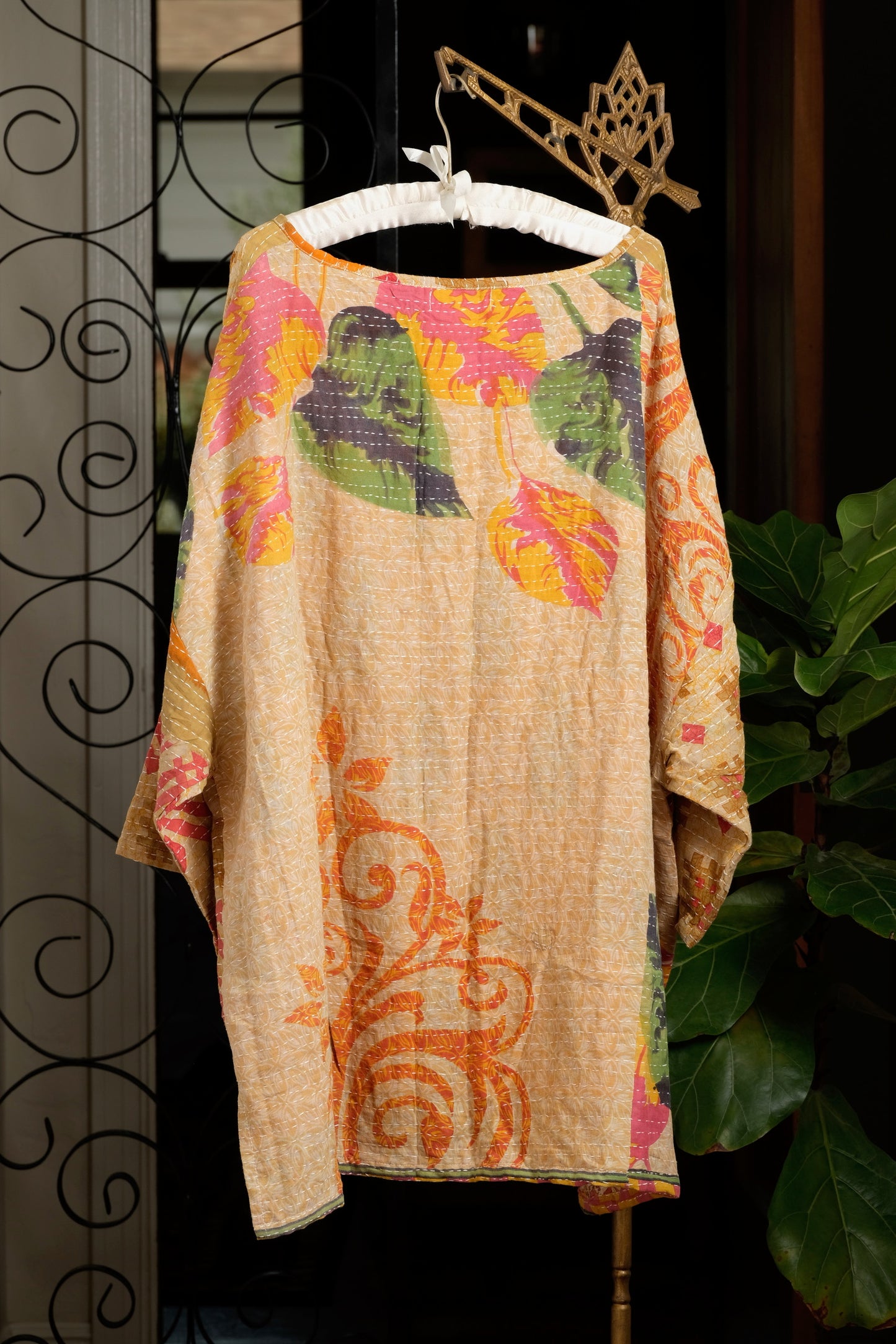 Kantha Pullover in Golden Palm