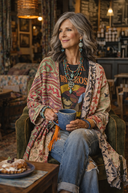 Kantha Blazer in Vine