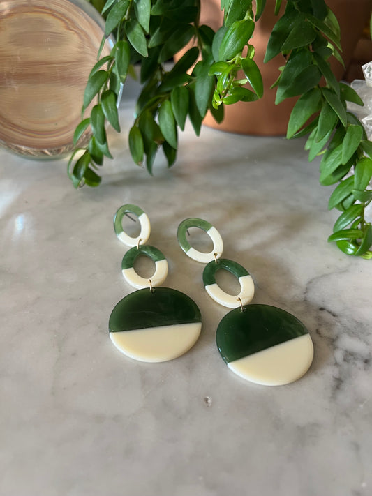 Green Slice Earring