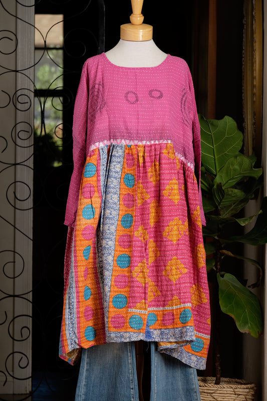 Midi Dress in Pink Promise