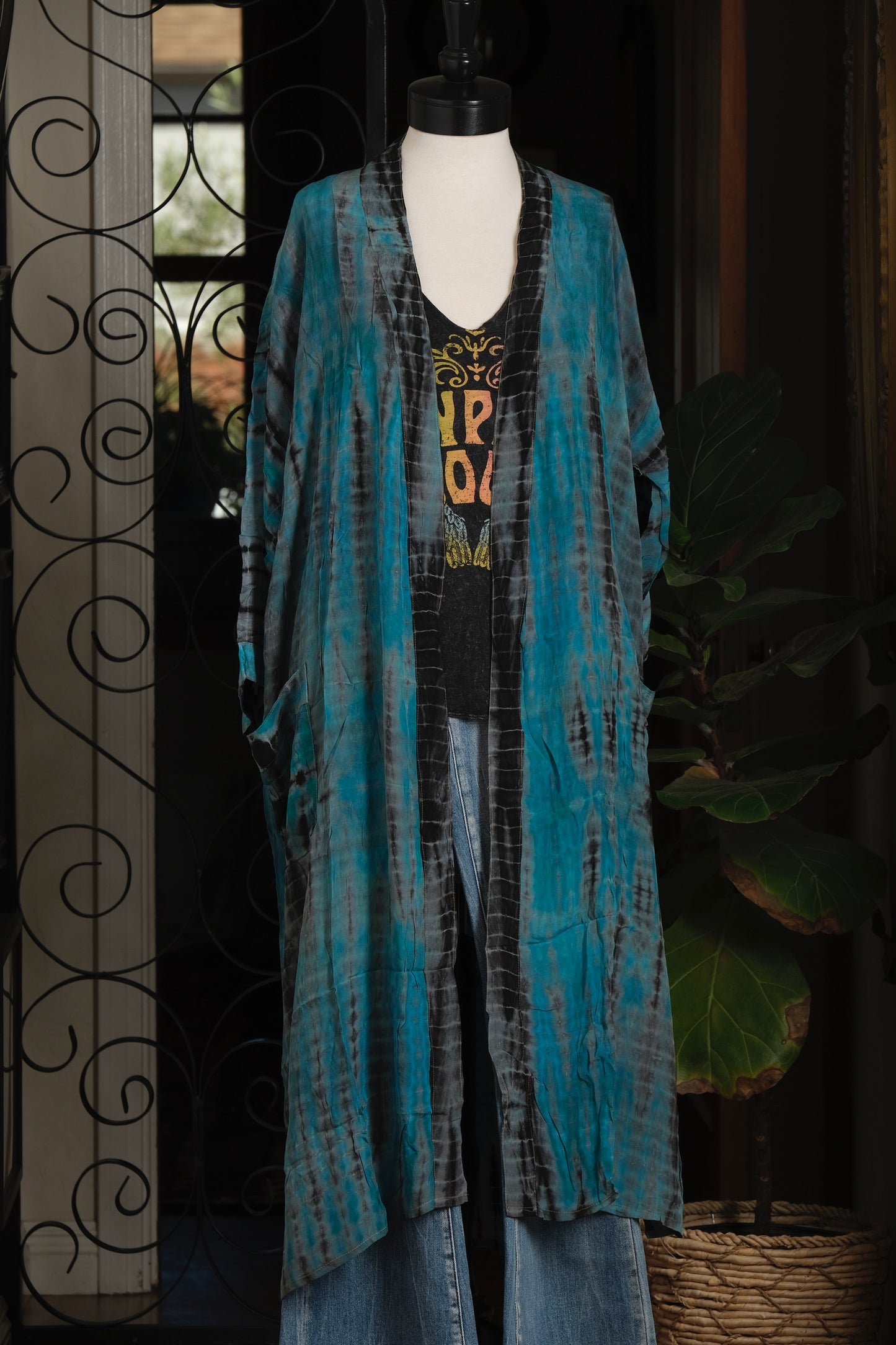 Smoke Duster in Stormy Turquoise