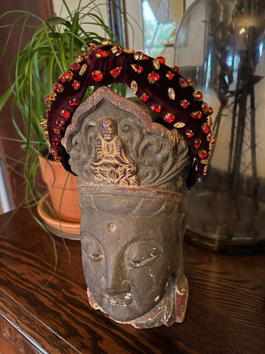 Zelda Headband in Deep Red