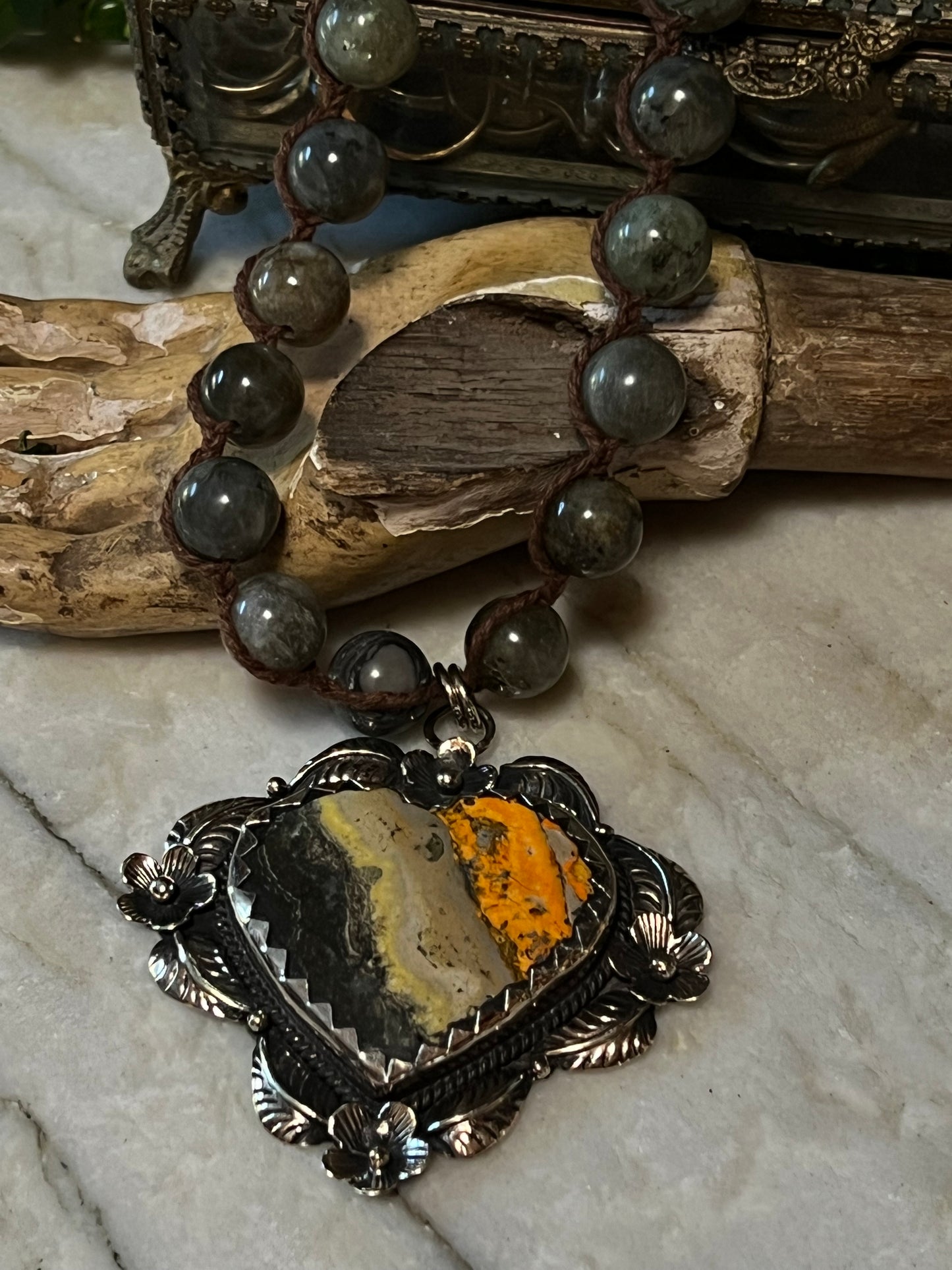 Jasper Heart Necklace 1550