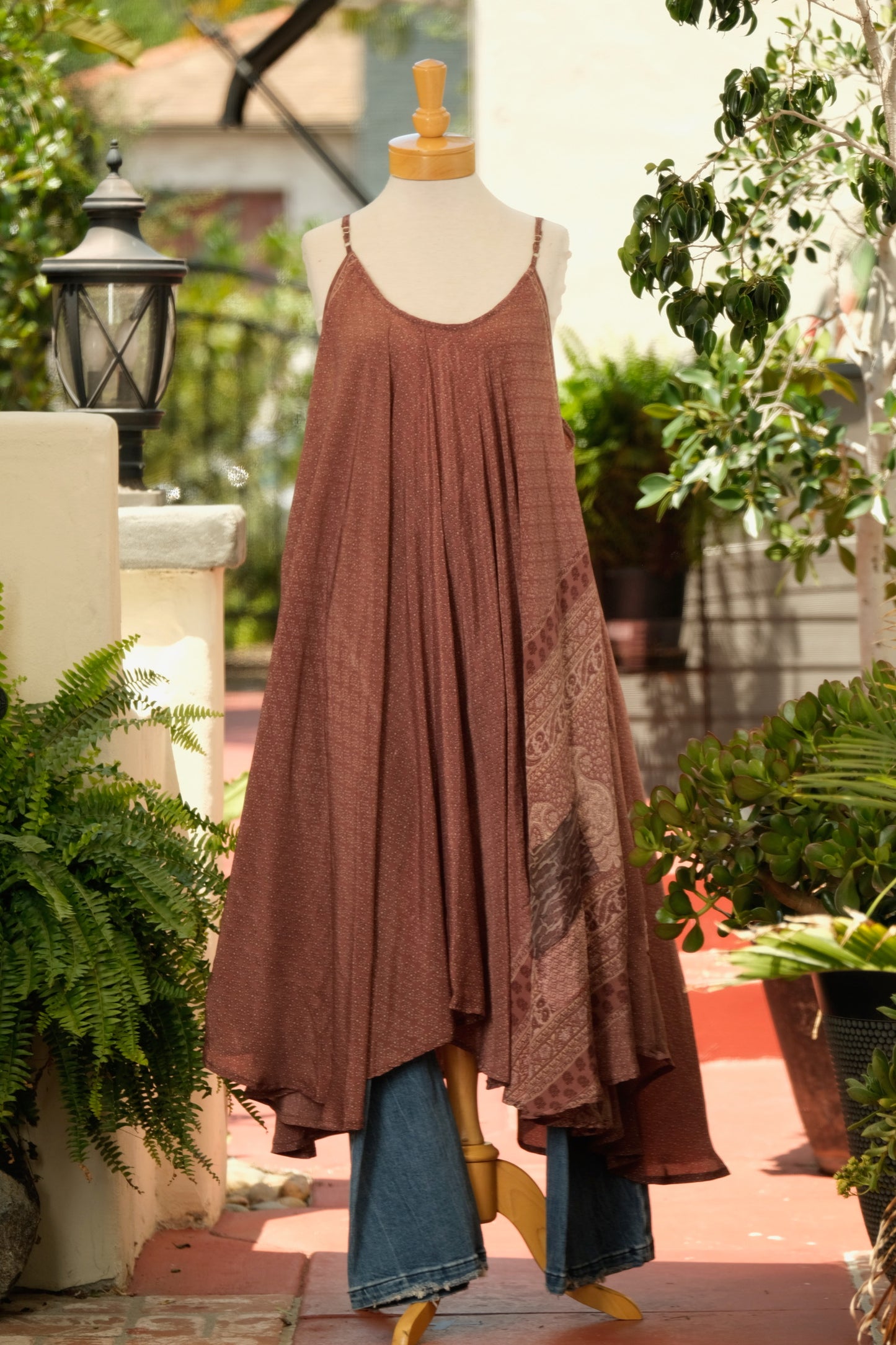 Silky Slip Dress in Dusty Rose