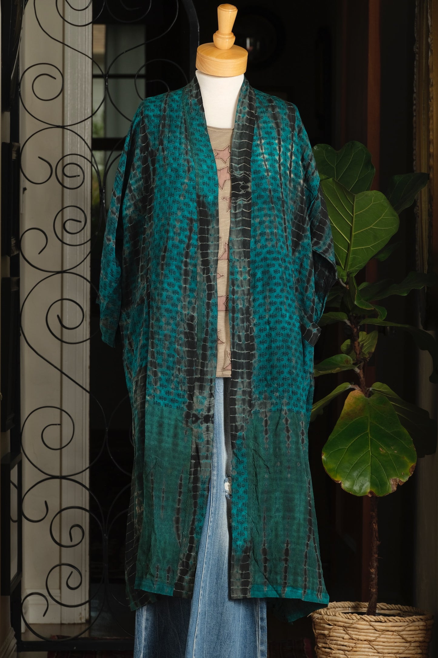 Smoke Duster in Moody Teal