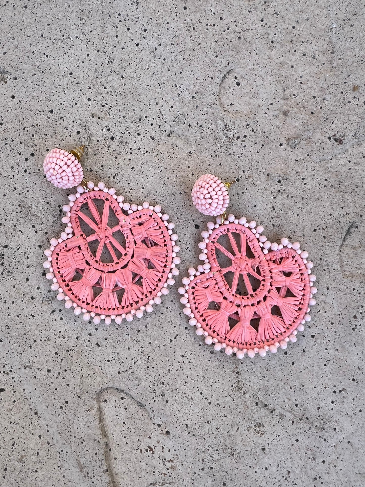 Lacy Earrings Soft Coral