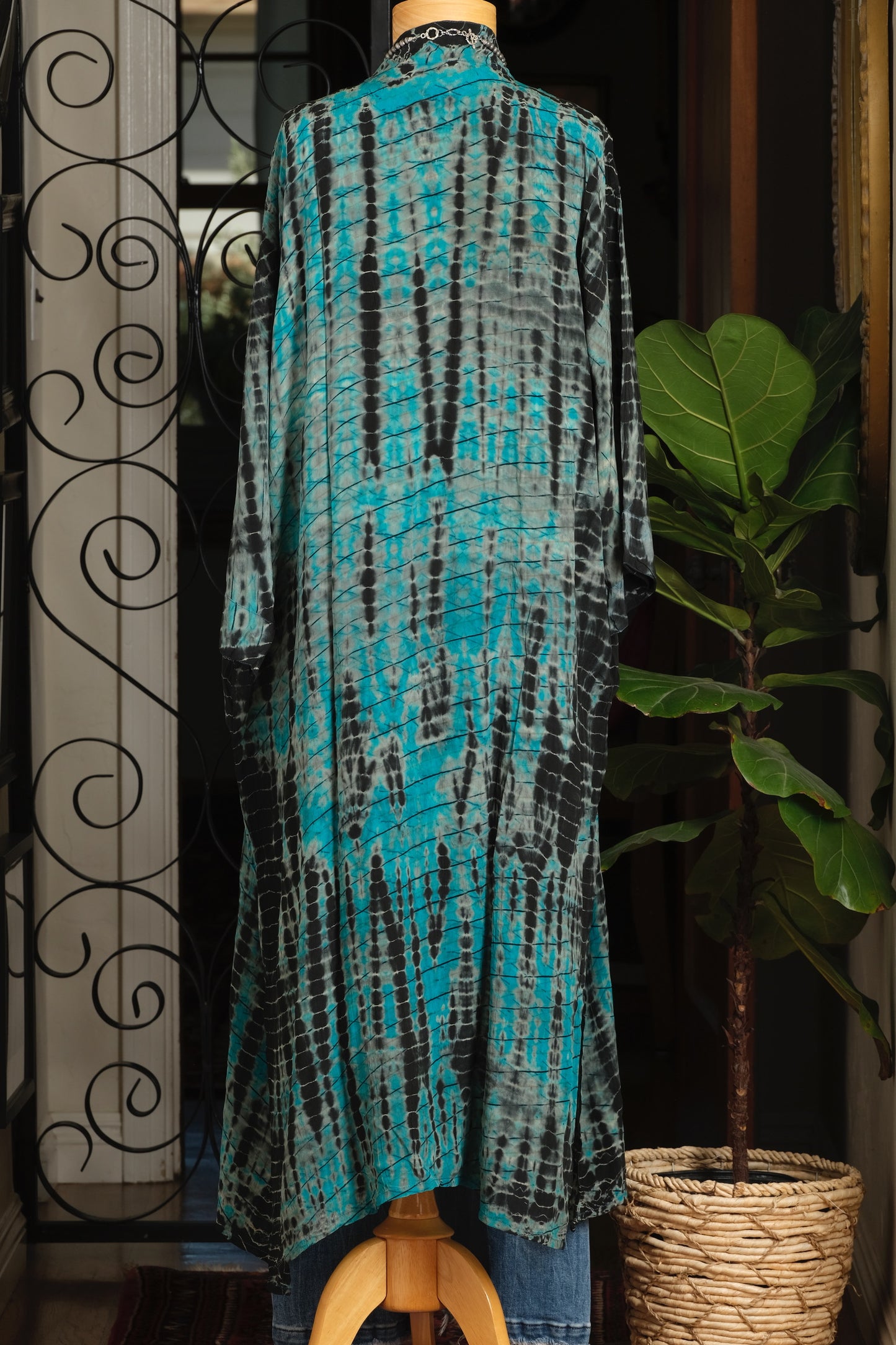 Smoke Duster in Turquoise Web