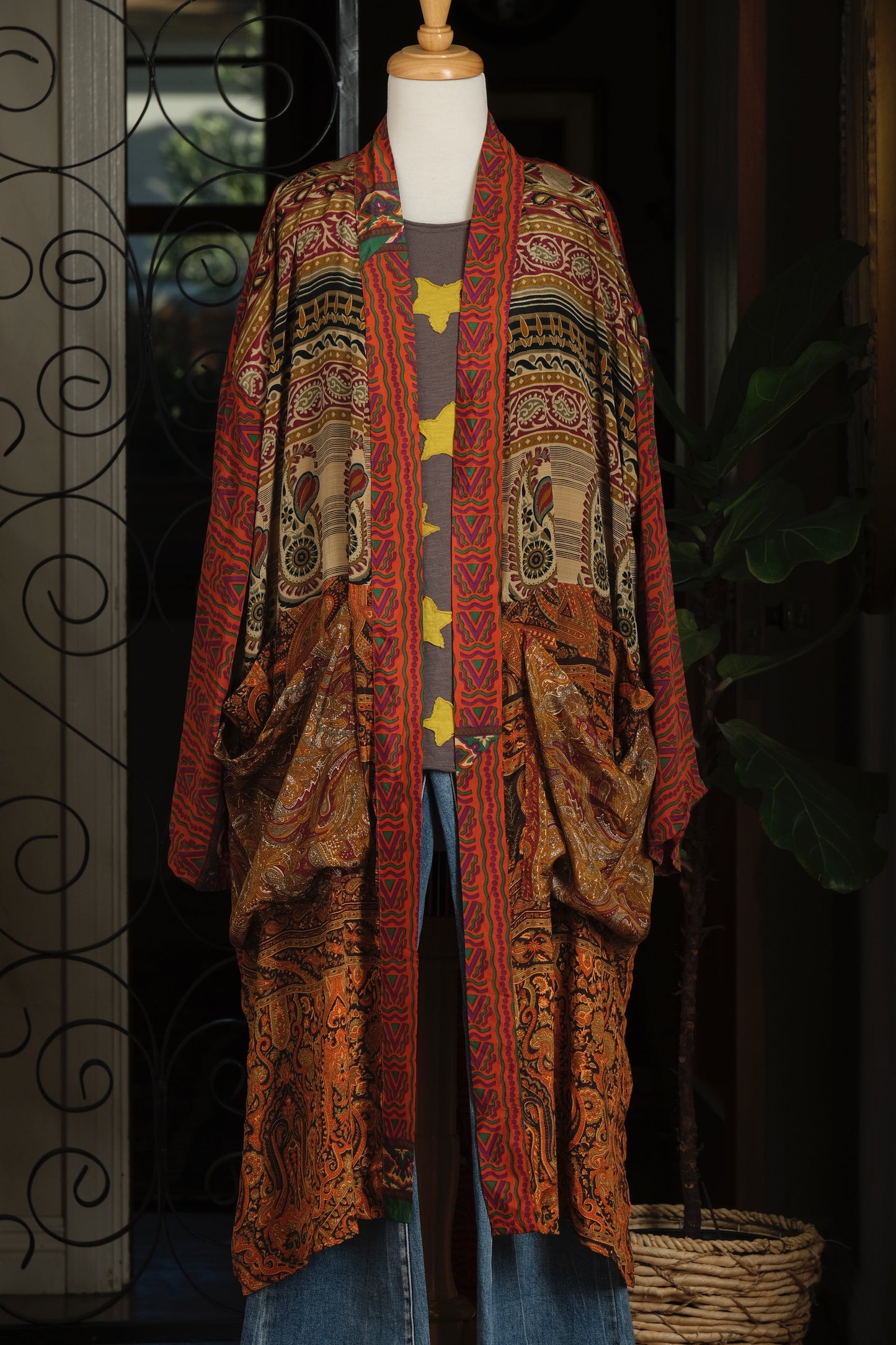 Silky Pocket Duster in Sultana