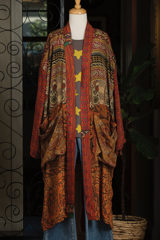 Silky Pocket Duster in Sultana